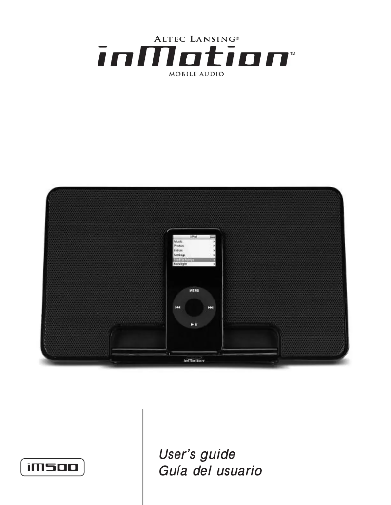 Página 1 del manual Manual de usuario Altec Lansing inMotion Slim IM500V4