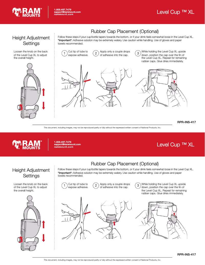 Página 1 del manual Manual de usuario RAM Mount RAP-B-417BU