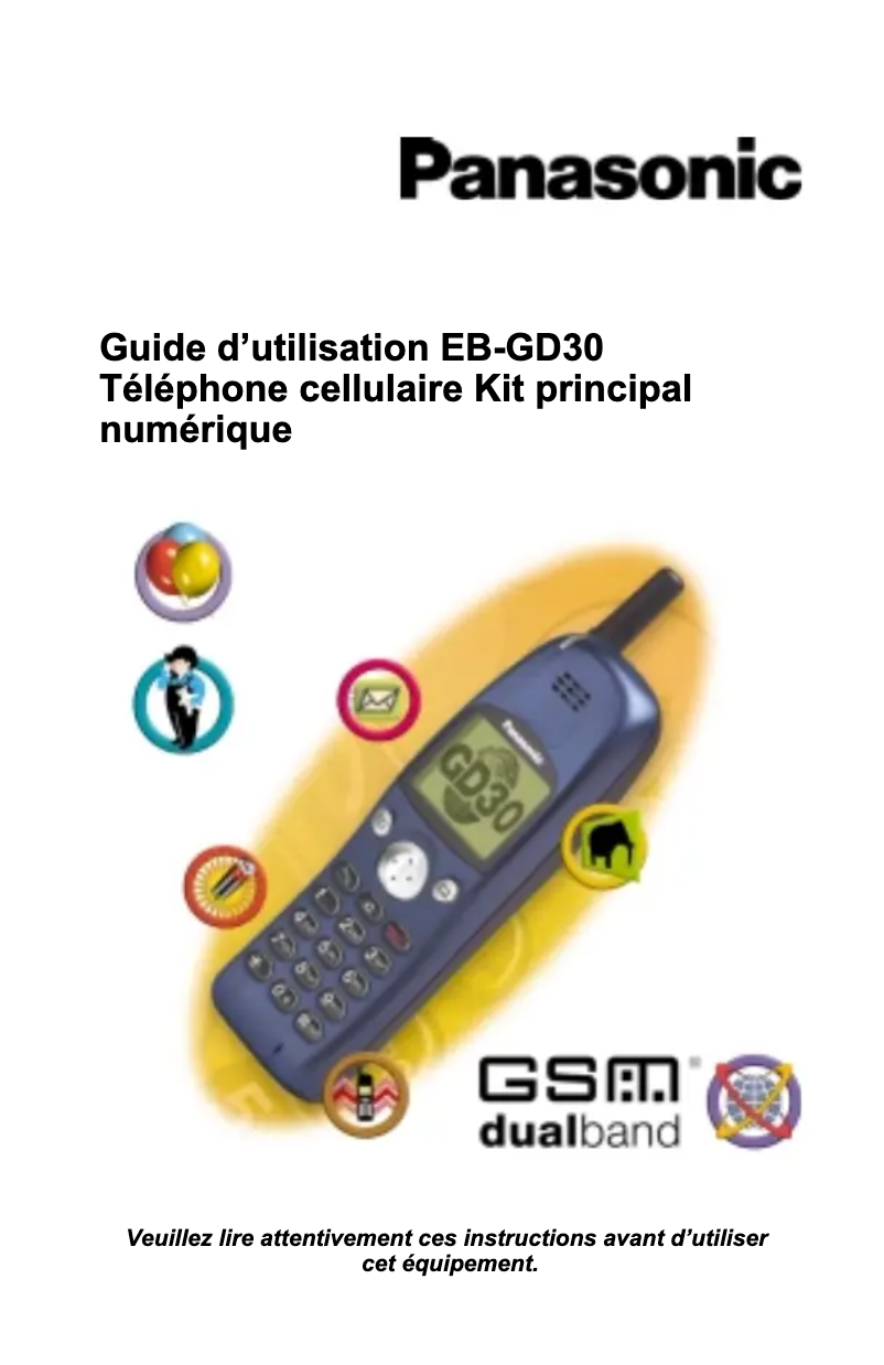 Page 1 de la notice Manuel utilisateur Panasonic EB-GD30