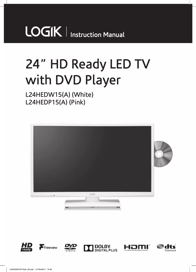 Page 1 de la notice Manuel utilisateur Logik L24HEDW15