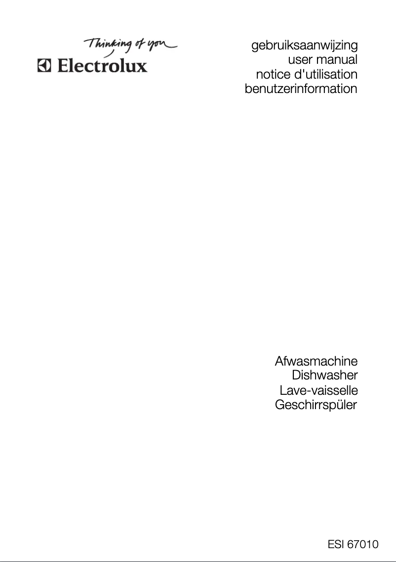 Page n°1 - Manuel utilisateur Electrolux ESI67010X