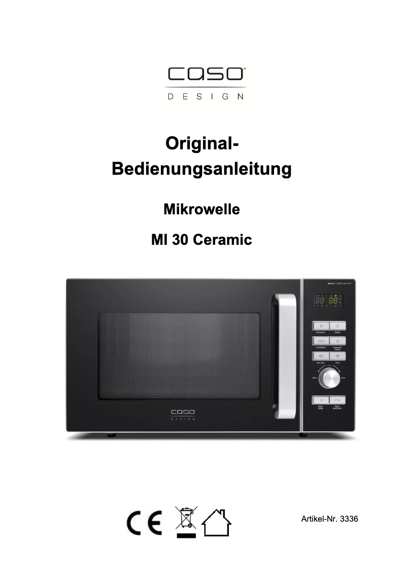 Image de la première page du manuel de l'appareil MI 30 Ceramic