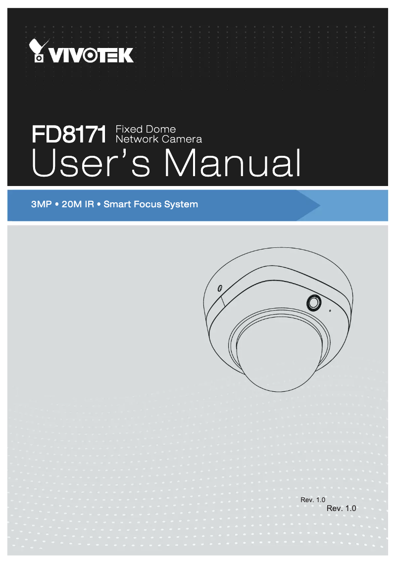 Page n°1 - Manuel utilisateur Vivotek FD8171