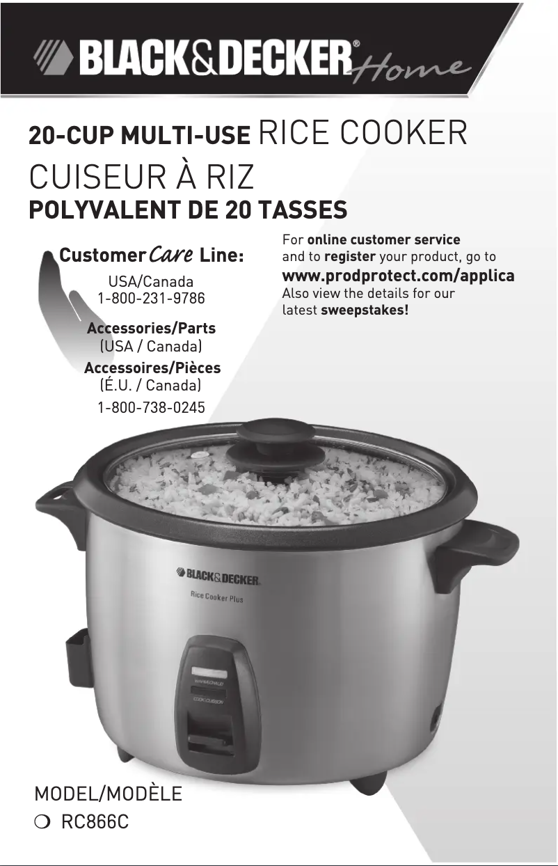 Image de la première page du manuel de l'appareil RC866C