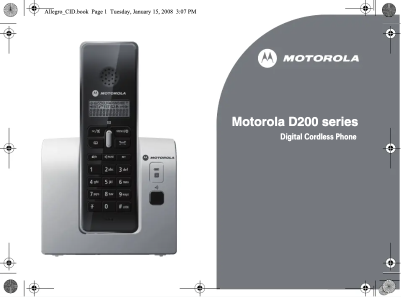 Página 1 del manual Manual de usuario Motorola D202