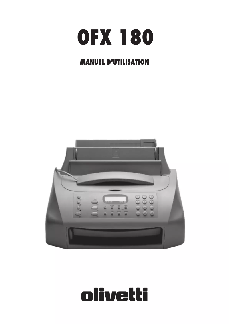 Page 1 of the manual User Manual Olivetti OFX 180