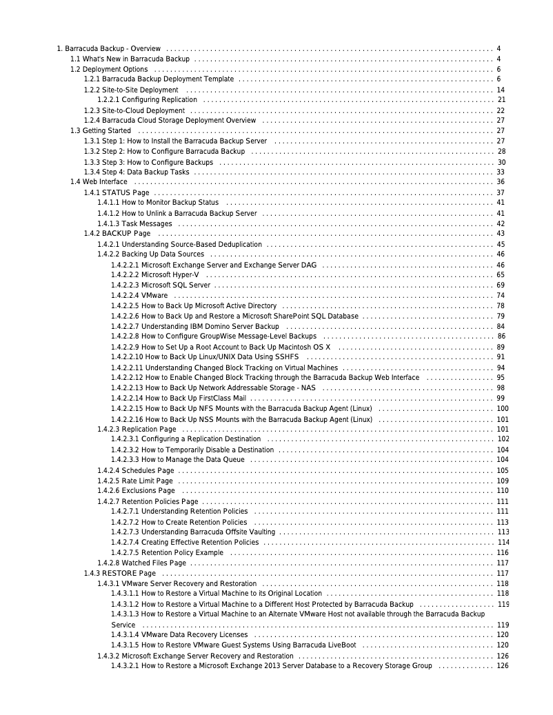Page n°1 - Manuel utilisateur Barracuda Networks Backup Server 1090