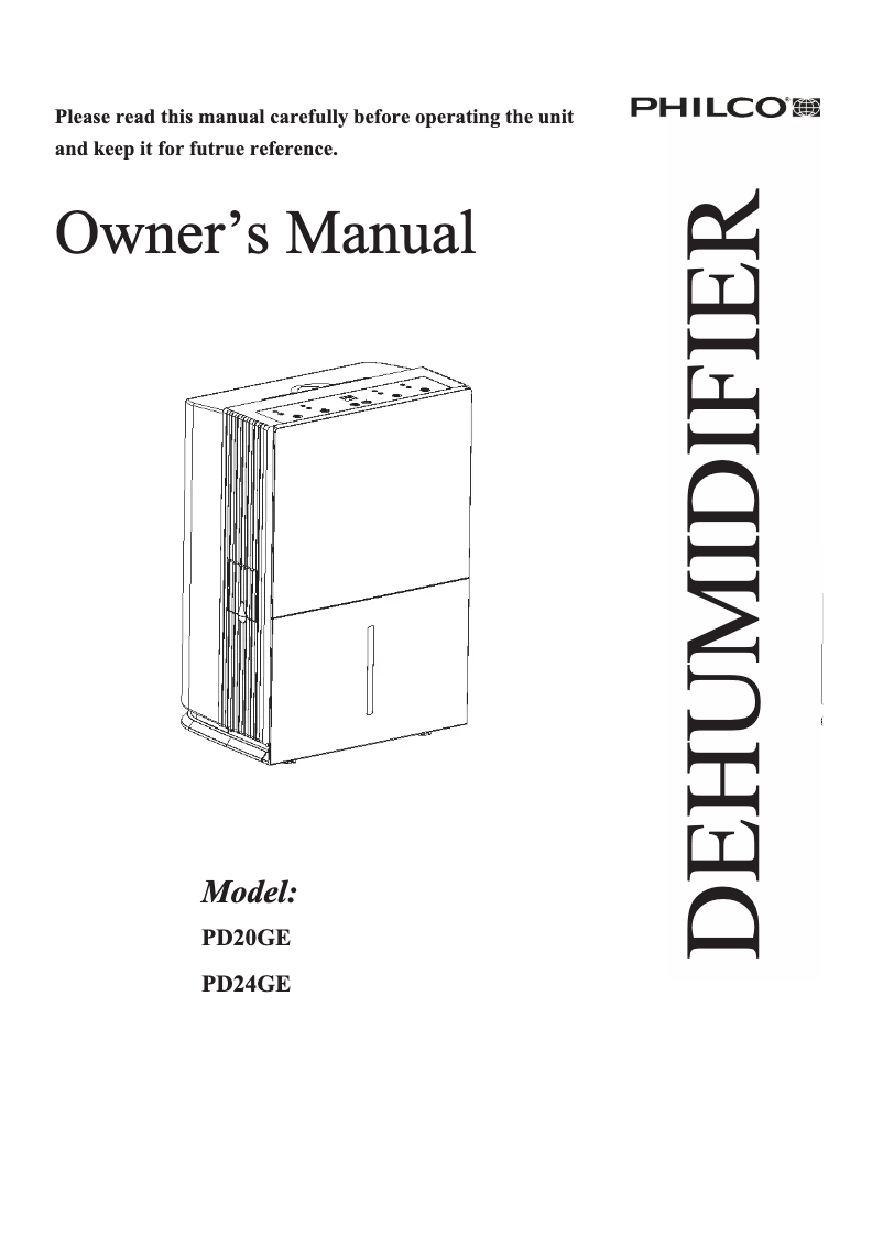 Page n°1 - Manuel utilisateur Philco PD24GE