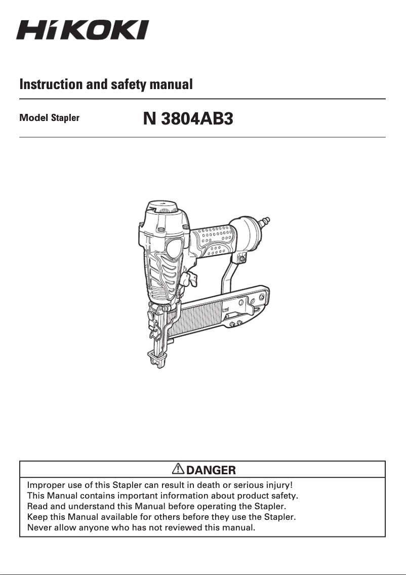 Image de la première page du manuel de l'appareil N3804AB