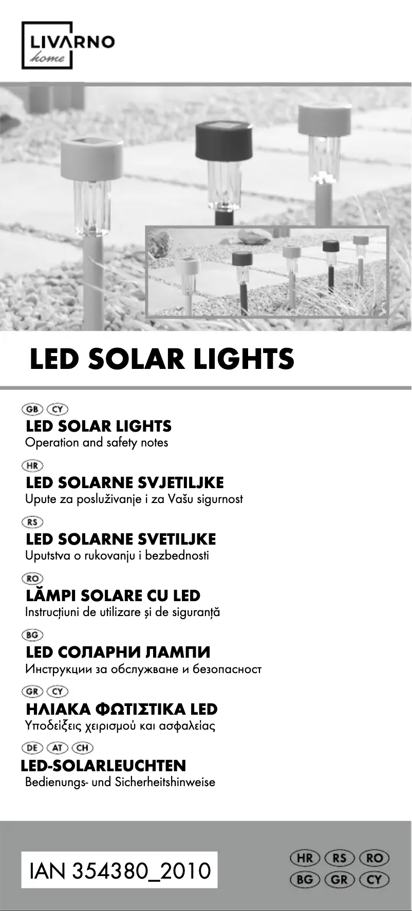 Page 1 de la notice Manuel utilisateur Livarno Lux IAN 354380