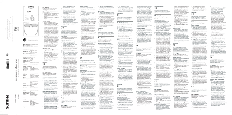 Page 1 de la notice Guide de démarrage rapide Philips PTA416