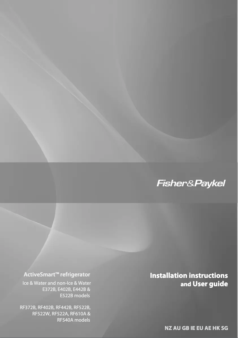 Page 1 de la notice Manuel utilisateur Fisher & Paykel E522BRXFD4