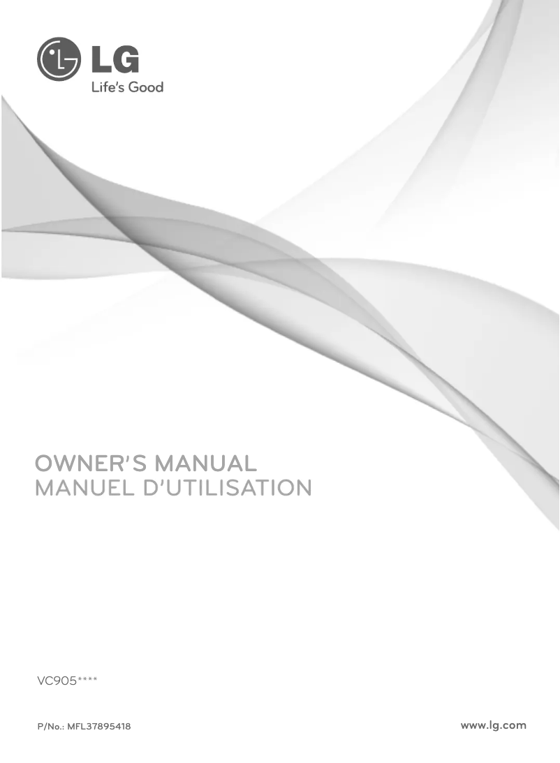 Page 1 de la notice Manuel utilisateur LG VC9050CL