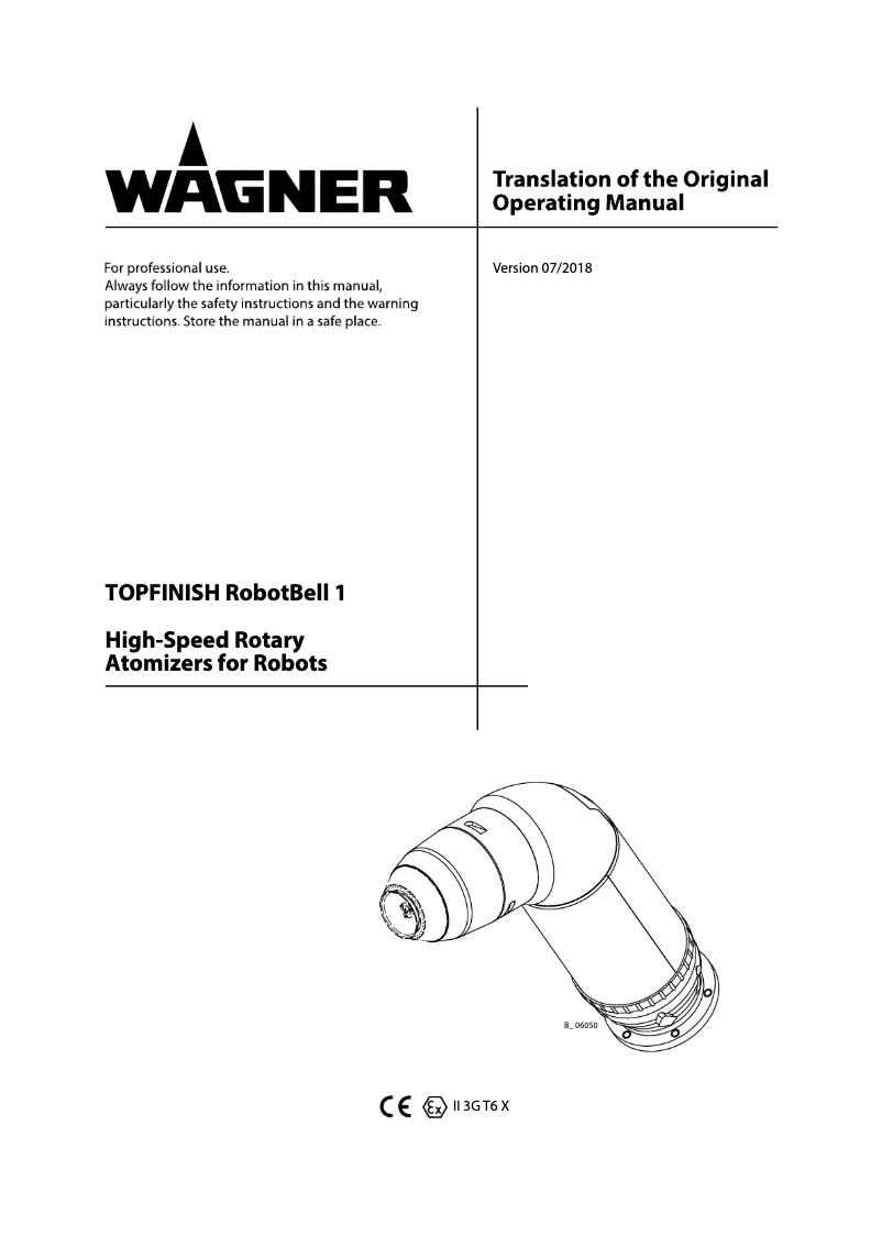 Page 1 de la notice Manuel utilisateur Wagner TOPFINISH RobotBell 1