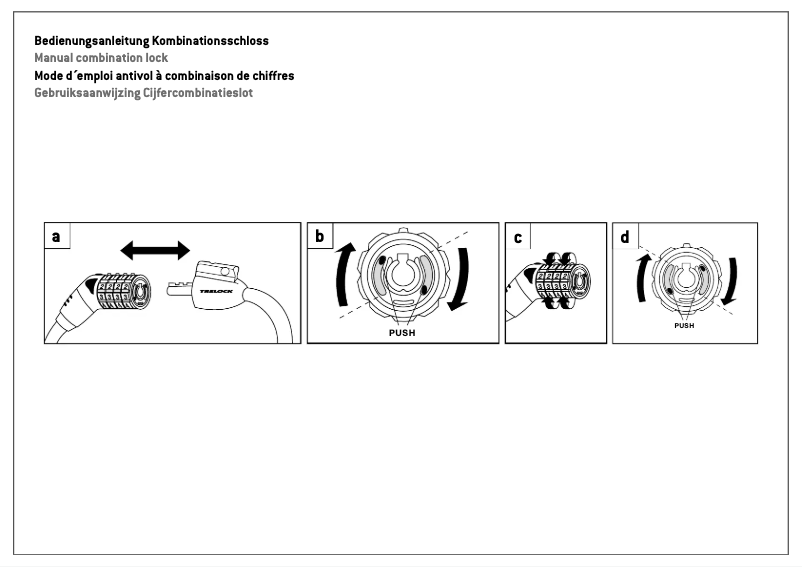 Page 1 de la notice Manuel utilisateur Trelock SK 806
