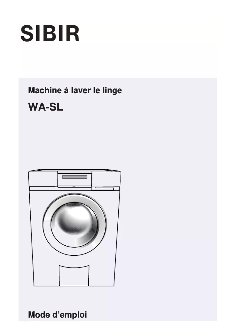 Image de la première page du manuel de l'appareil WA-SL 11003
