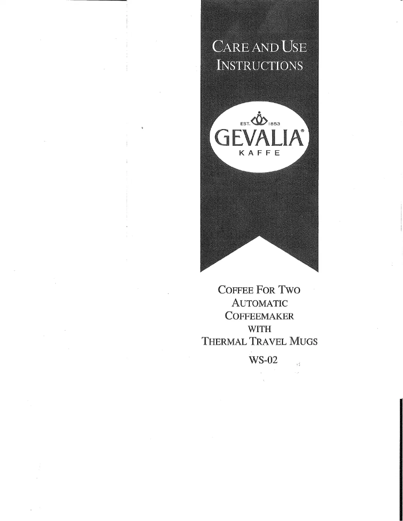 Page n°1 - Manuel utilisateur Gevalia WS-02