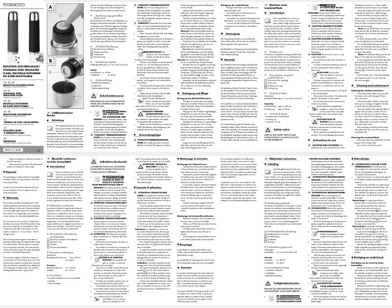 Page n°1 - Manuel utilisateur Ernesto HG05134C