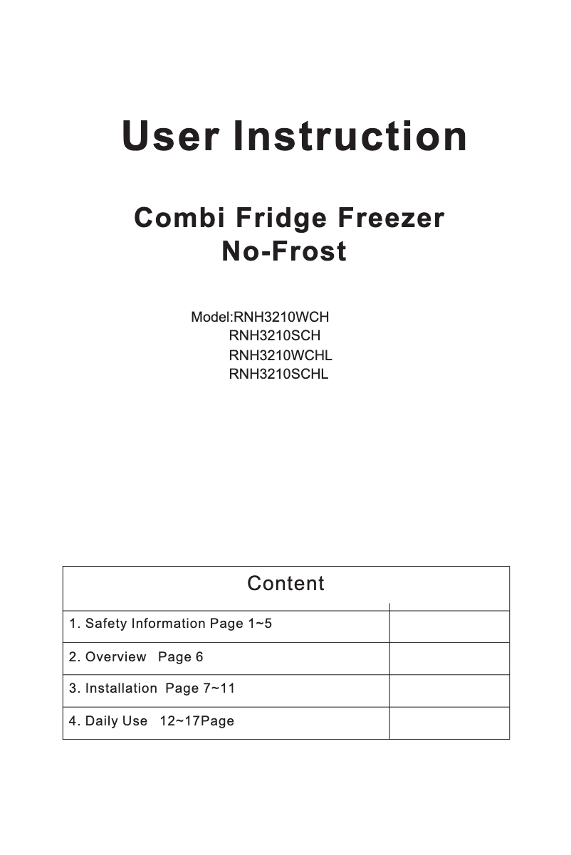 Page 1 de la notice Manuel utilisateur Daewoo RNH3210SCH