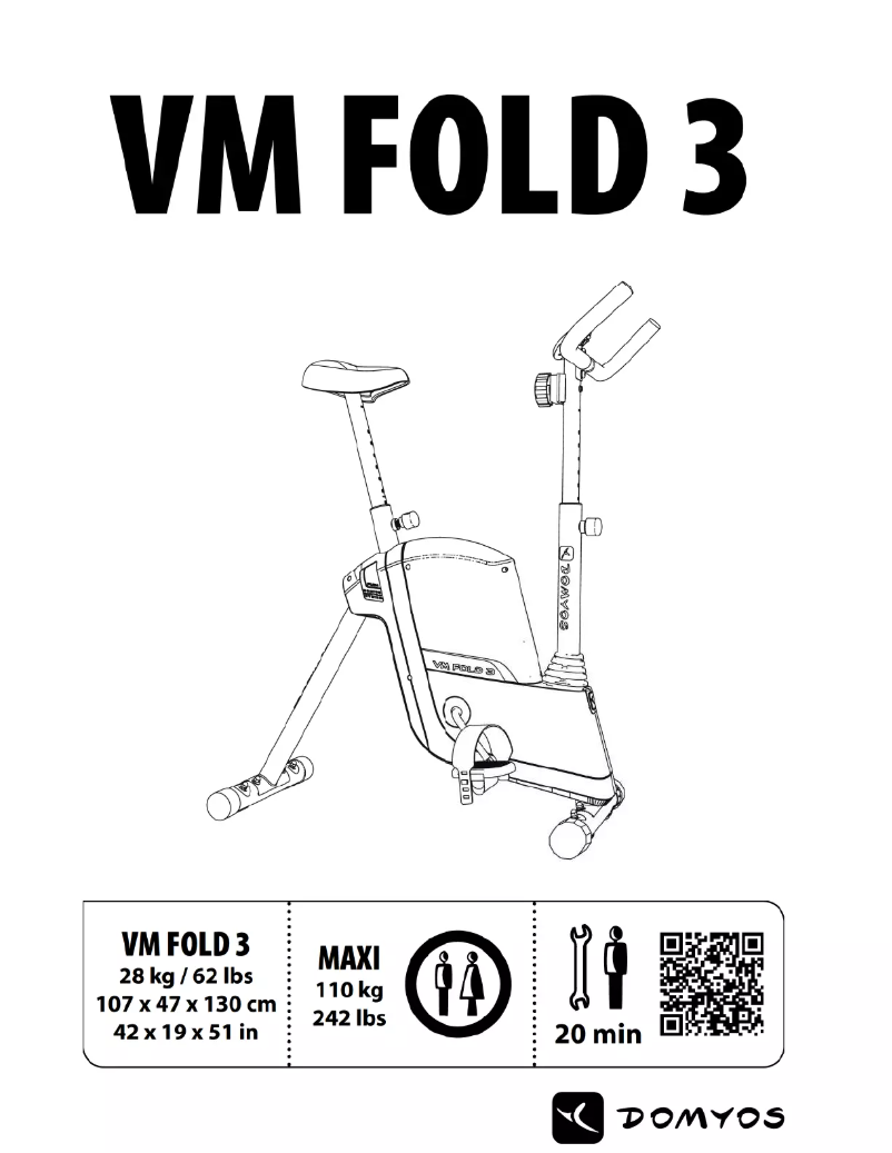 Page n°1 - Manuel utilisateur Domyos VM FOLD 3