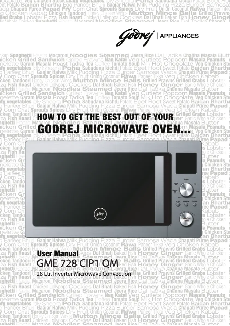 Page n°1 - Manuel utilisateur Godrej GME 728 CIP1 QM