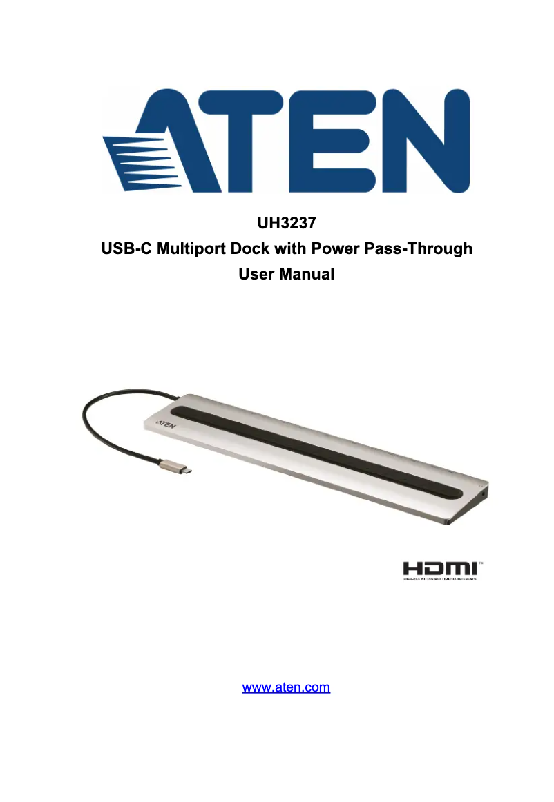 Image de la première page du manuel de l'appareil UH3237