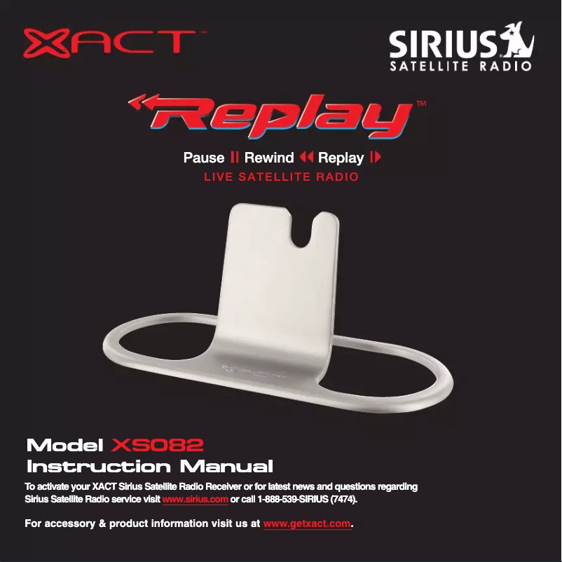 Page 1 de la notice Manuel utilisateur Xact Replay XS082