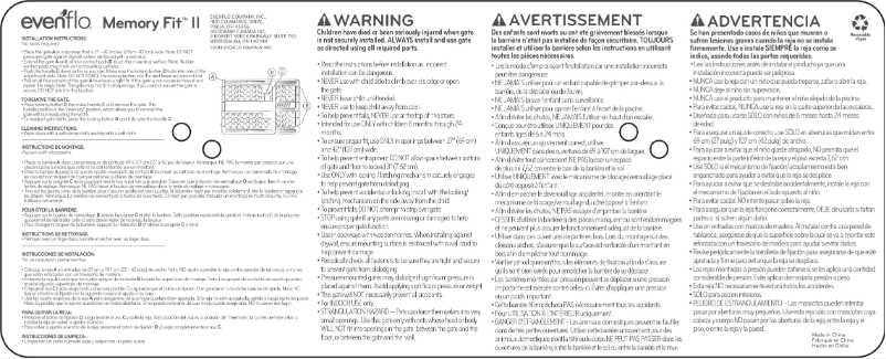 Página 1 del manual Manual de usuario Evenflo Memory Fit II