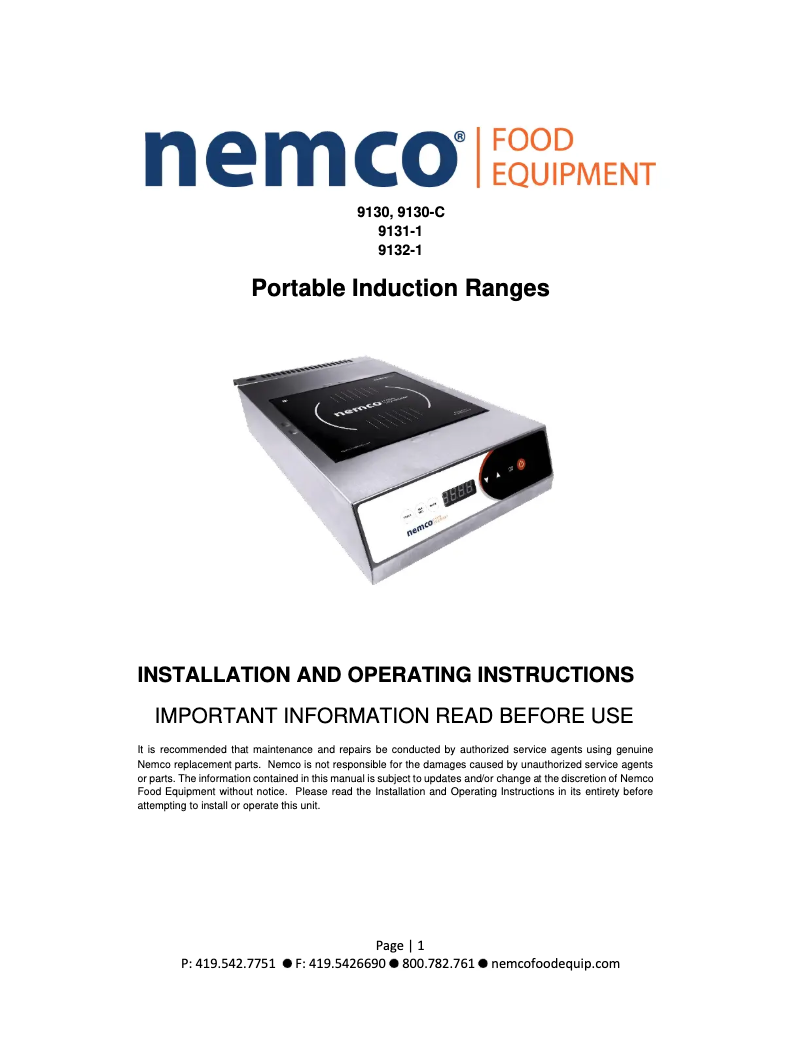 Imagen de la primera página del manual del dispositivo 9132A-1