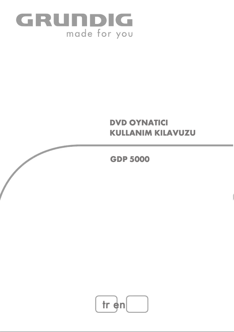 Page 1 de la notice Manuel utilisateur Grundig GDP 5000