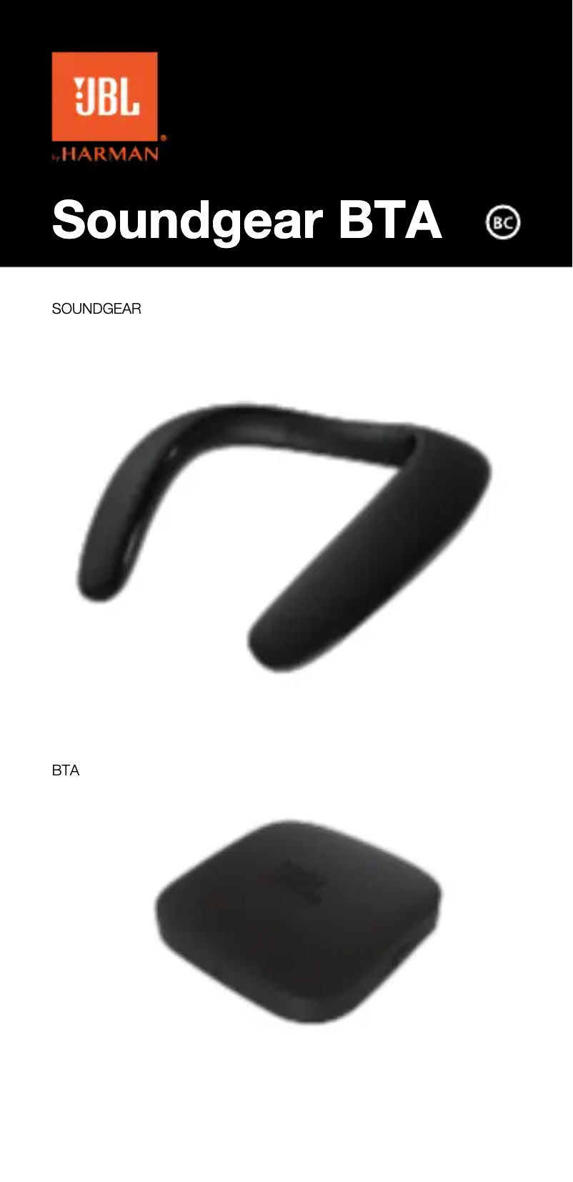 Image de la première page du manuel de l'appareil Soundgear BTA