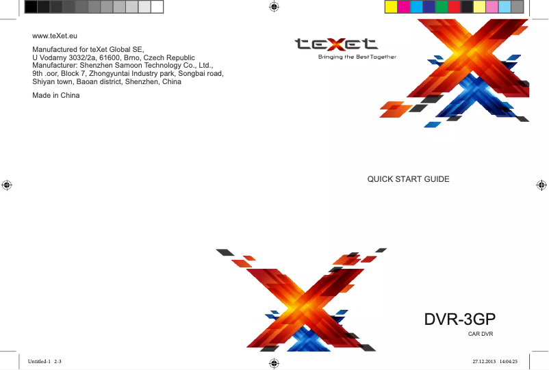Página 1 del manual Manual de usuario Texet DVR-3GP