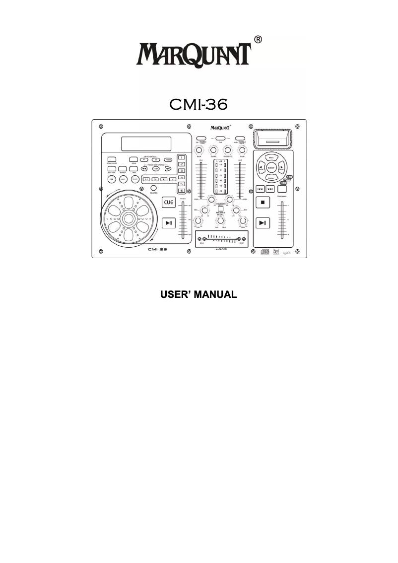 Page n°1 - Manuel utilisateur Marquant CMI-36