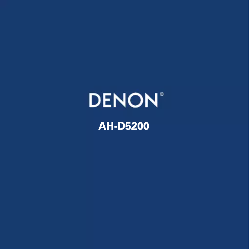 Page n°1 - Manuel utilisateur Denon AH-D5200