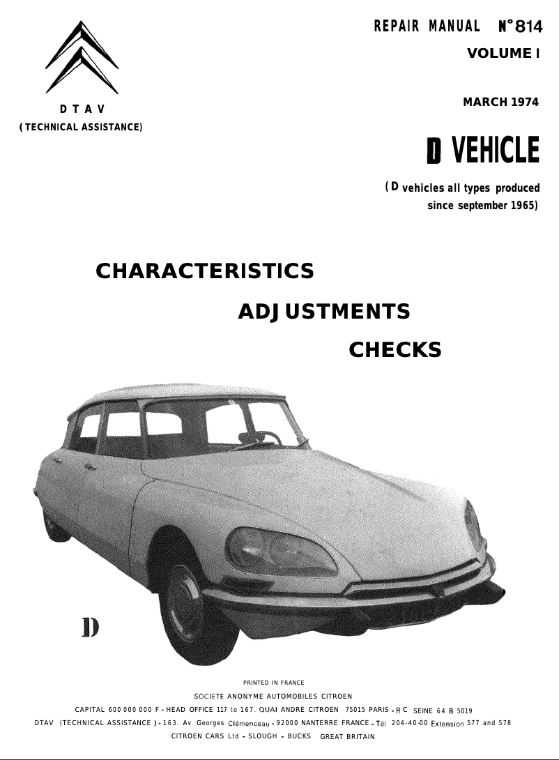 Imagen de la primera página del manual del dispositivo DS (1965)