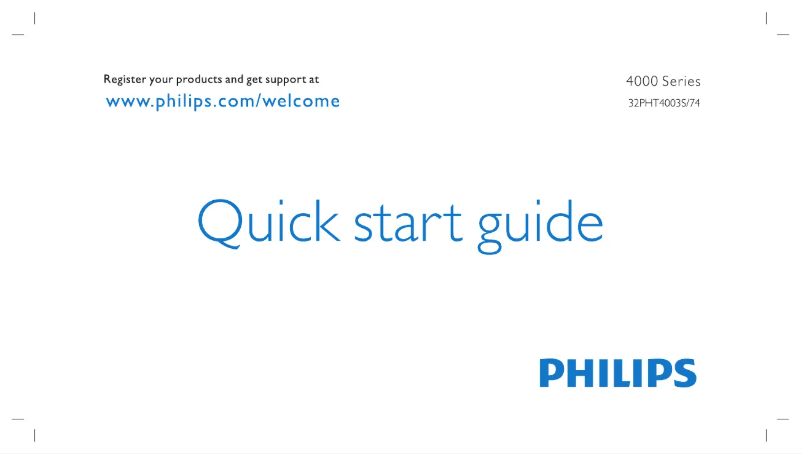 Página 1 del manual Manual de usuario Philips 32PHT4003S