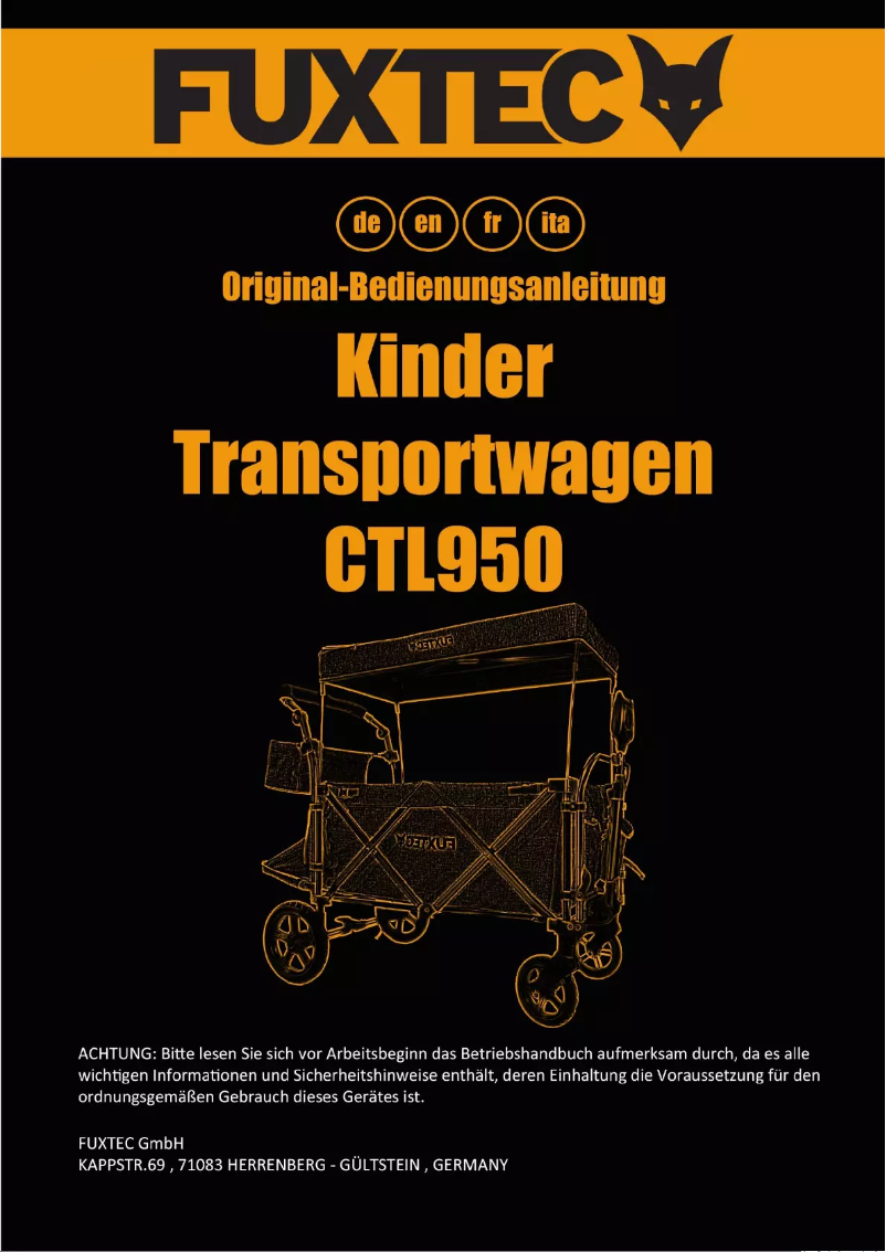 Page 1 de la notice Manuel utilisateur Fuxtec FX-CTL950