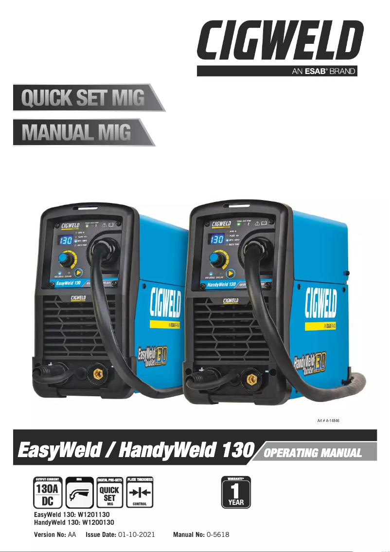 Image de la première page du manuel de l'appareil EasyWeld 130