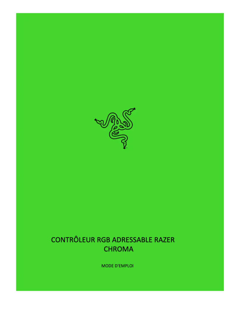 Imagen de la primera página del manual del dispositivo Chroma Addressable RGB Controller