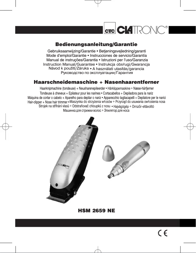 Page 1 de la notice Manuel utilisateur Clatronic HSM 2659 NE