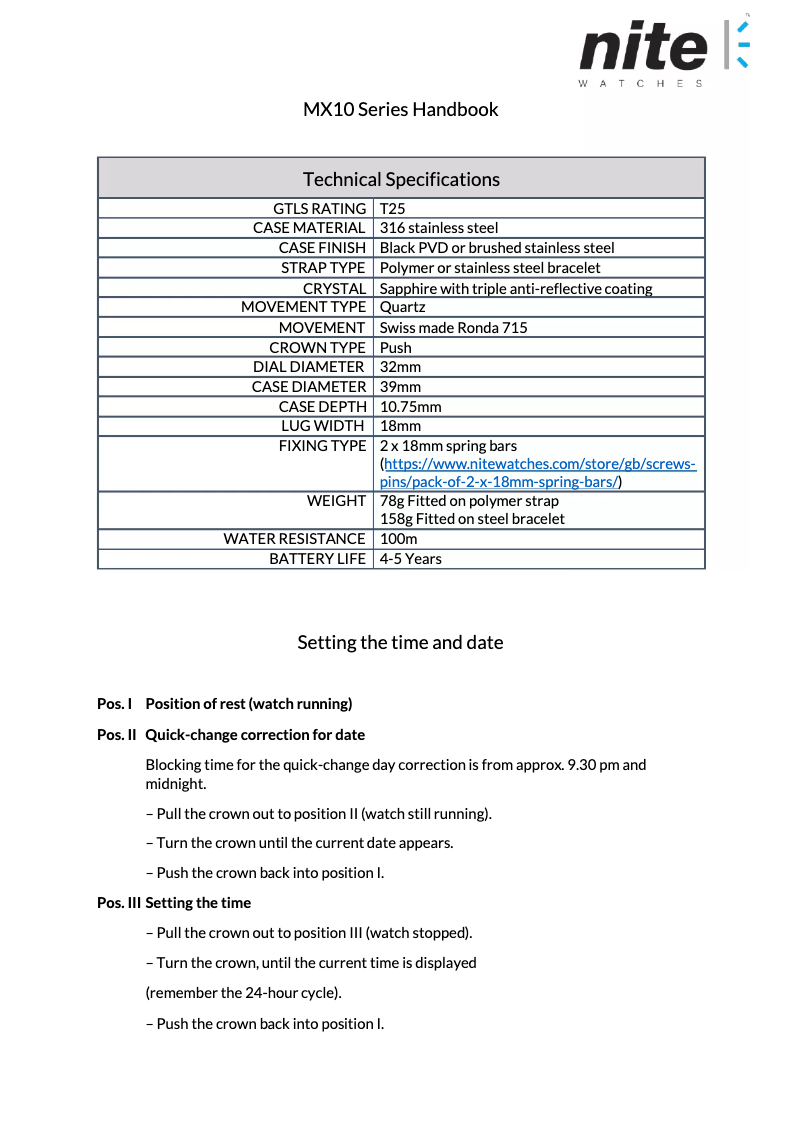 Imagen de la primera página del manual del dispositivo MX10-209