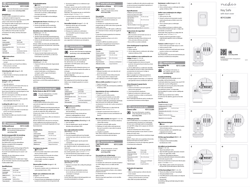 Page 1 de la notice Manuel utilisateur Nedis KEYCC02BK