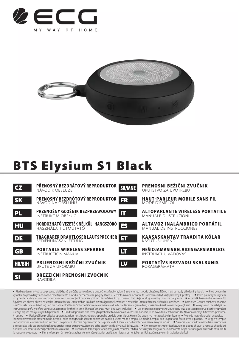 Página 1 del manual Manual de usuario ECG BTS Elysium S1