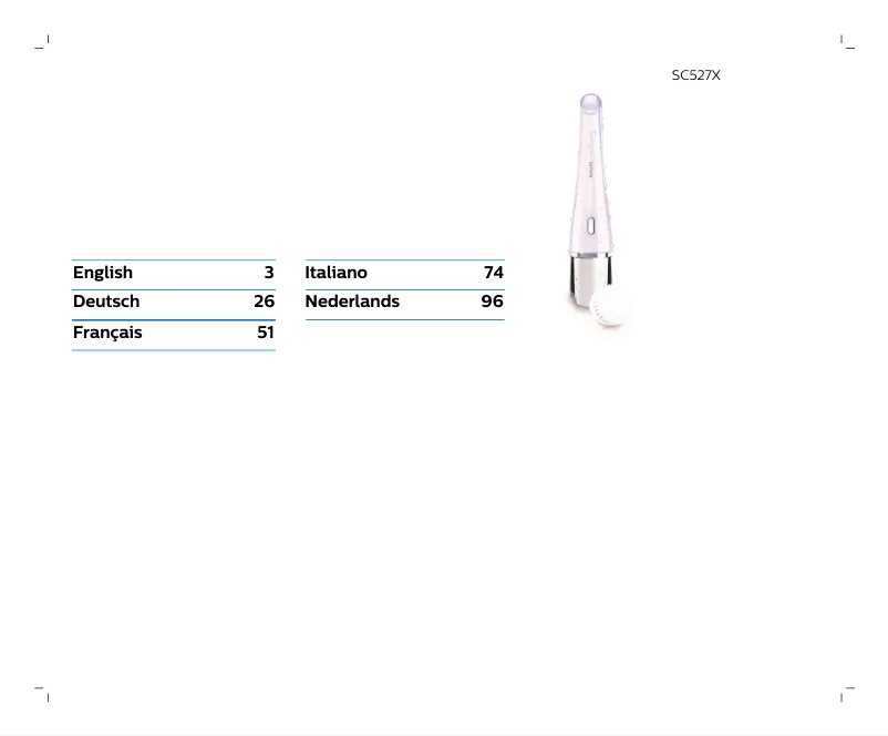 Page 1 of the manual User Manual Philips VisaPure Essential SC5275