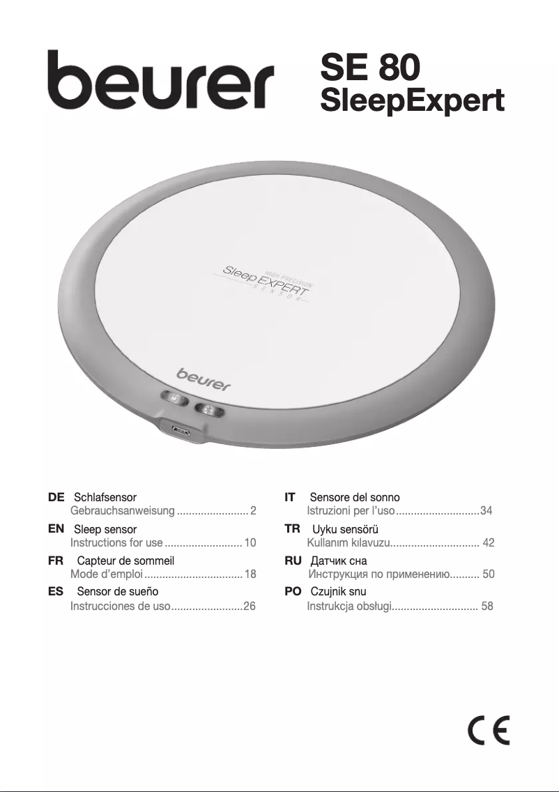 Page 1 de la notice Manuel utilisateur Beurer SE 80