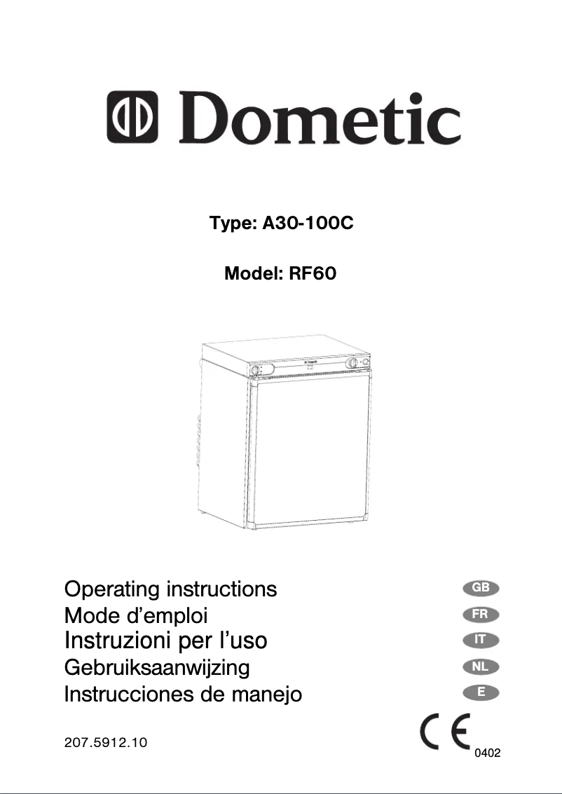 Page 1 de la notice Guide d'installation Dometic CombiCool RF 60