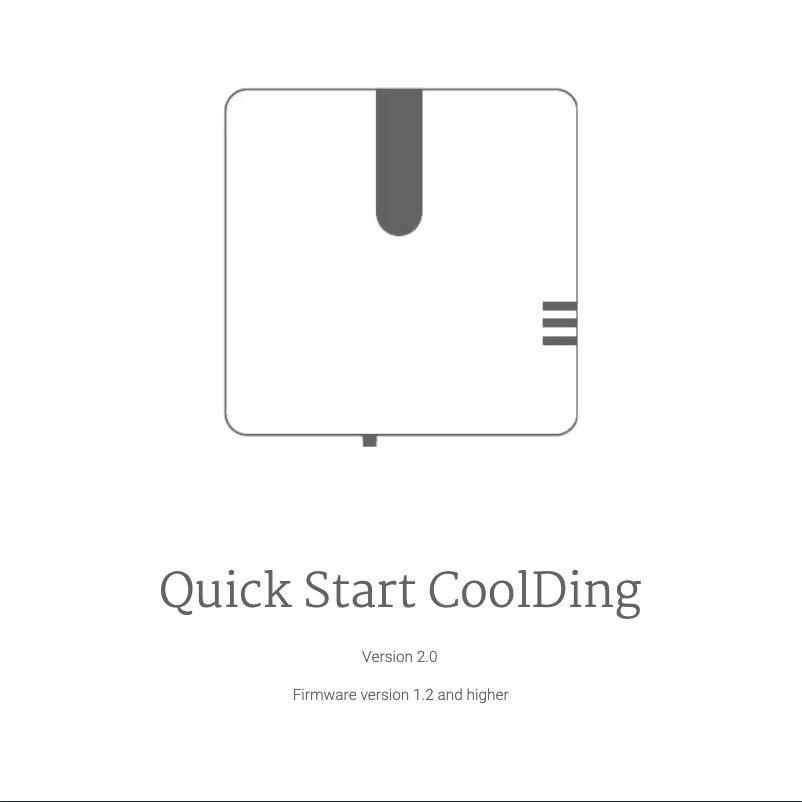Image de la première page du manuel de l'appareil CoolDing