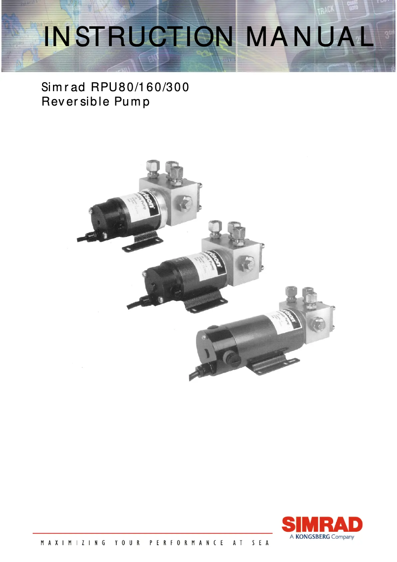 Page 1 de la notice Manuel utilisateur Simrad Reversible Pumps