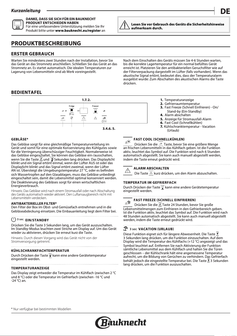 Image de la première page du manuel de l'appareil B70 400 2