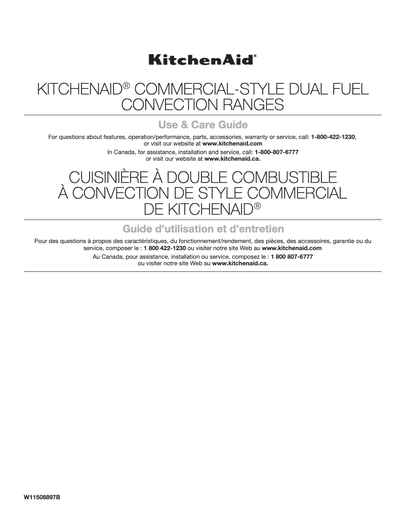 Image de la première page du manuel de l'appareil KFDC558JSS